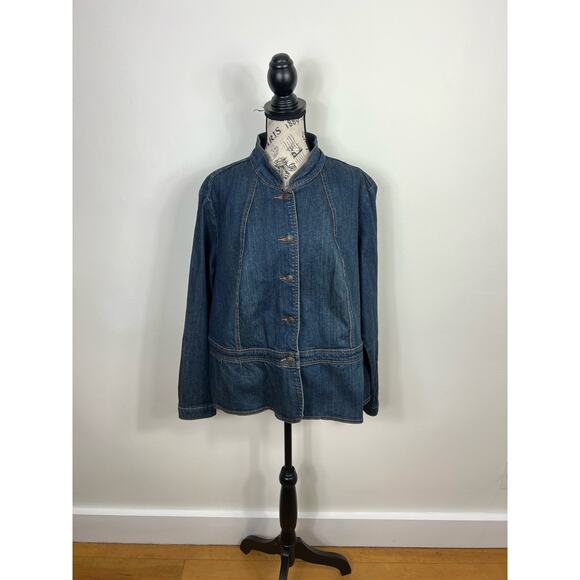 ana Jackets & Blazers - ana plus size button up jean jacket